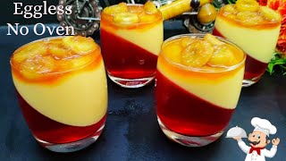 जेली कस्टर्ड रेसिपी बनाने की विधि | Jelly Custard Dessert |Eggless No Oven | ଜେଲି କଷ୍ଟଡ୍ ରେସିପି |