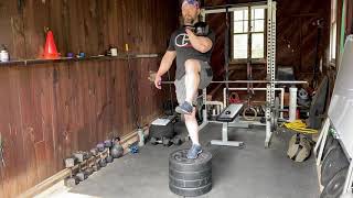 Contralateral Front Rack Step Up