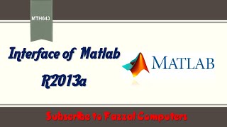 interface of matlab R2013a