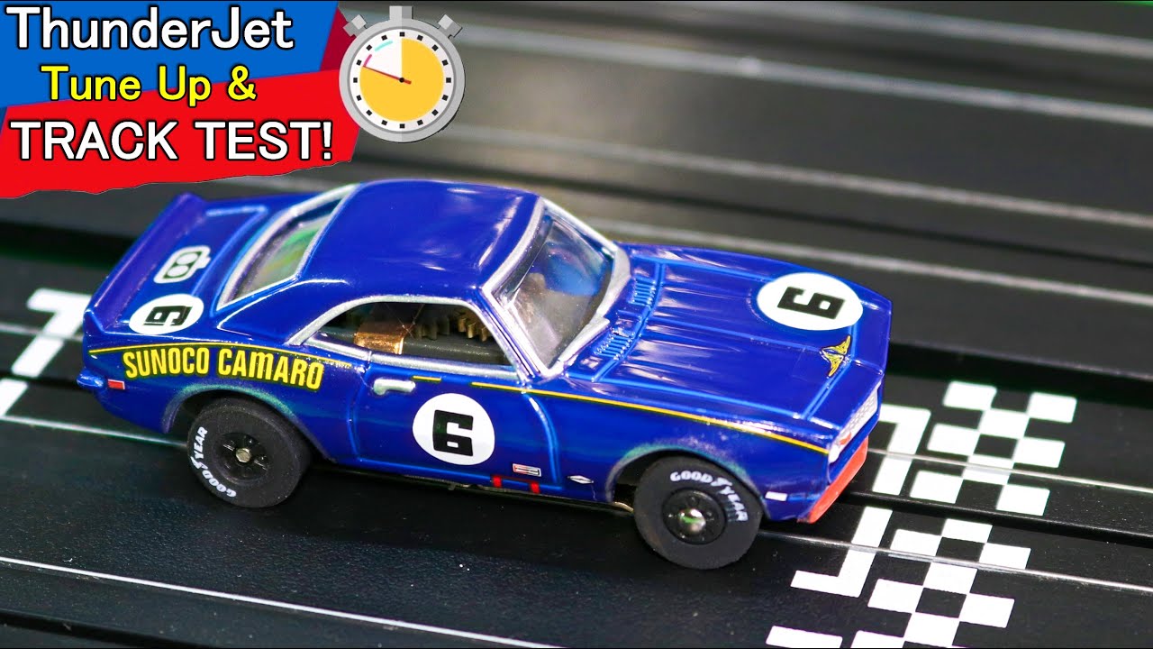 Auto World Thunderjet HO slot car SUNOCO Camaro TUNE UP & TRACK