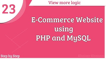 E-Commerce Website using PHP and MySQL || Logic for view more || Part -23