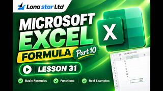 Microsoft Excel Full Course for Beginners | Everything You Need to Know | Lesson 31 Formula Part 10