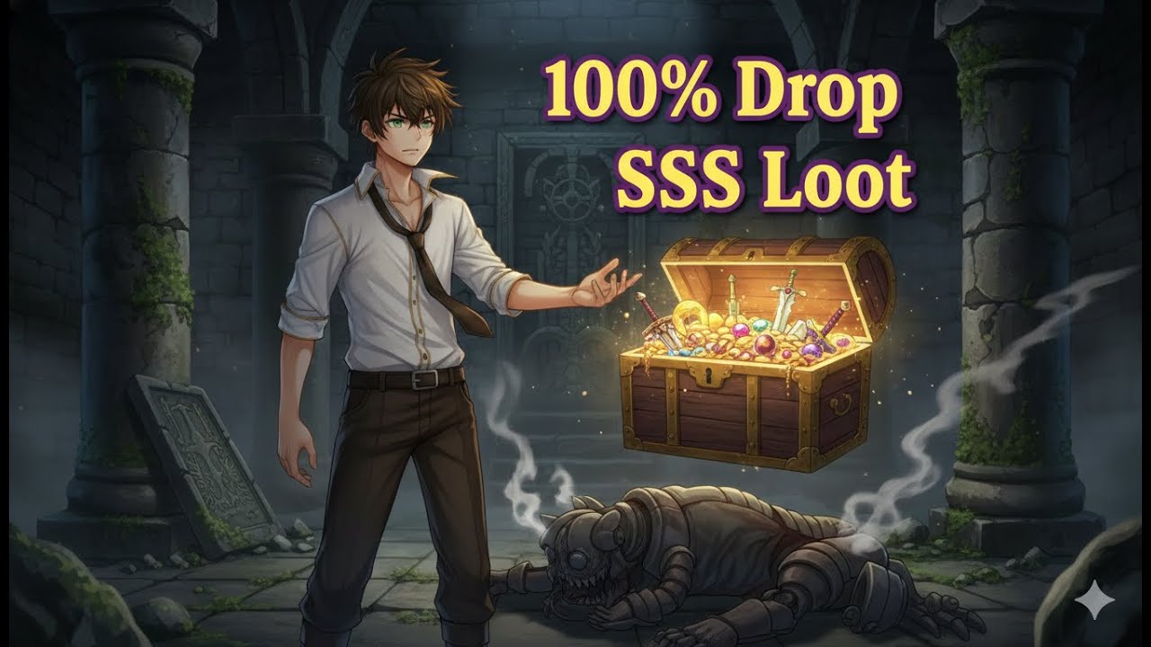 100% Drop ng SSS Loot—Dahil may 999 Luck Points Siya | Manhwa Recap