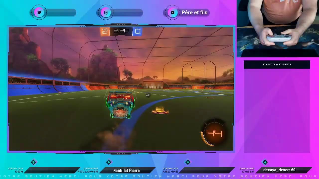 teste cam Manette sur Rocket League - YouTube