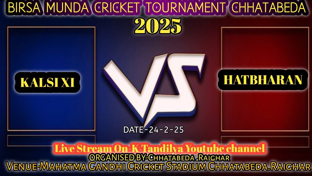 kalsi xi vs Hatbharan Cricket live match//Birsa Munda cricket