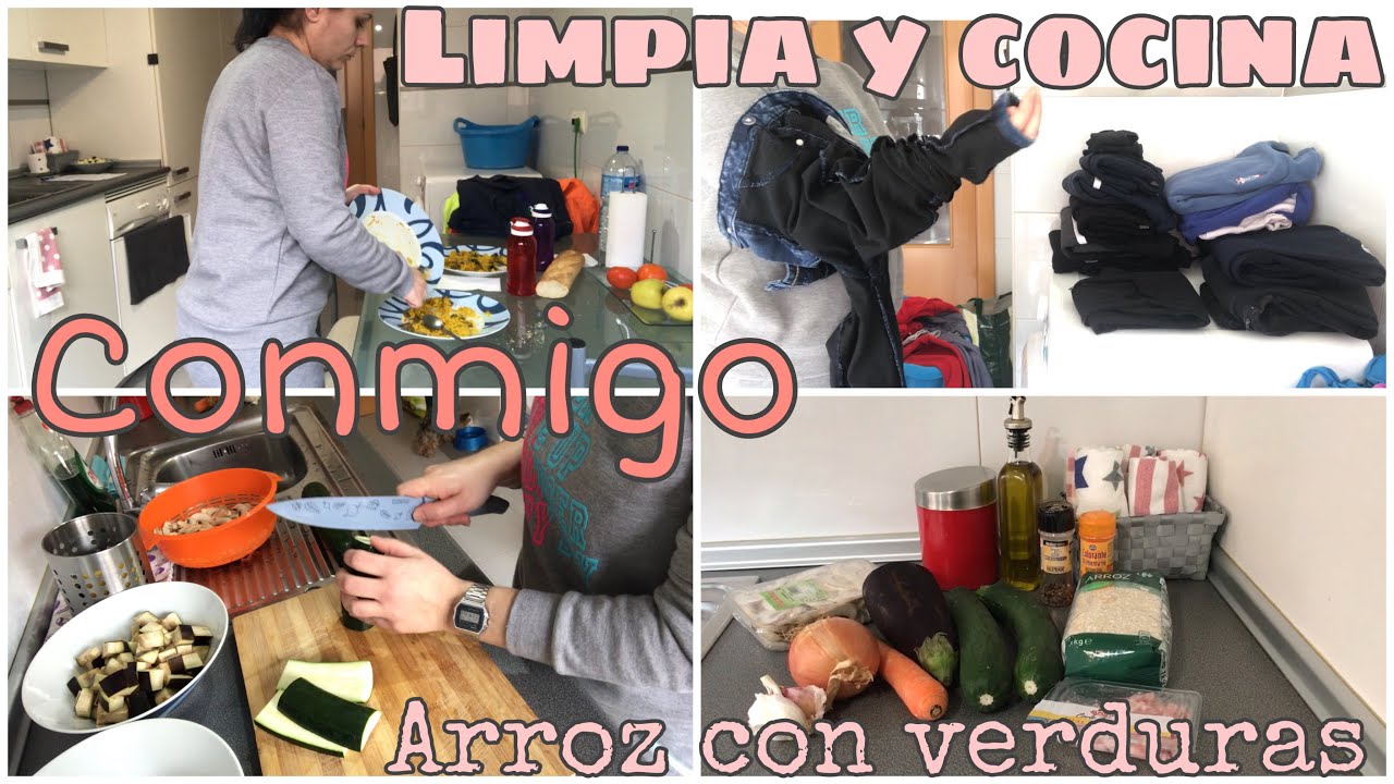 🧼LIMPIA Y COCINA CONMIGO🍳// Cocinamos arroz con verduras !! // HOGAR