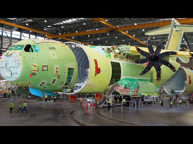 Inside Billions $ Super Advanced Airbus A-400M Factory - Assembly Line class=