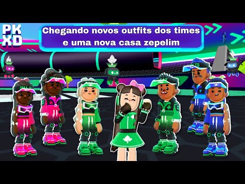 PK XD - Chegando novos outfits dos times e uma nova casa zepelim!