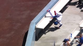 Cin Dodgers Ball Boy Leaps, Falls Into Stands