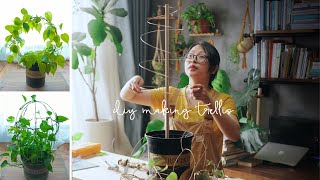 Sub) 4 Easy Ideas to DIY Trellis For Climbing Plant Using Leftover Metal Wire | Home Decorating