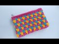 How to Crochet a Pouch ( Using Granny Square Spike Stitch)