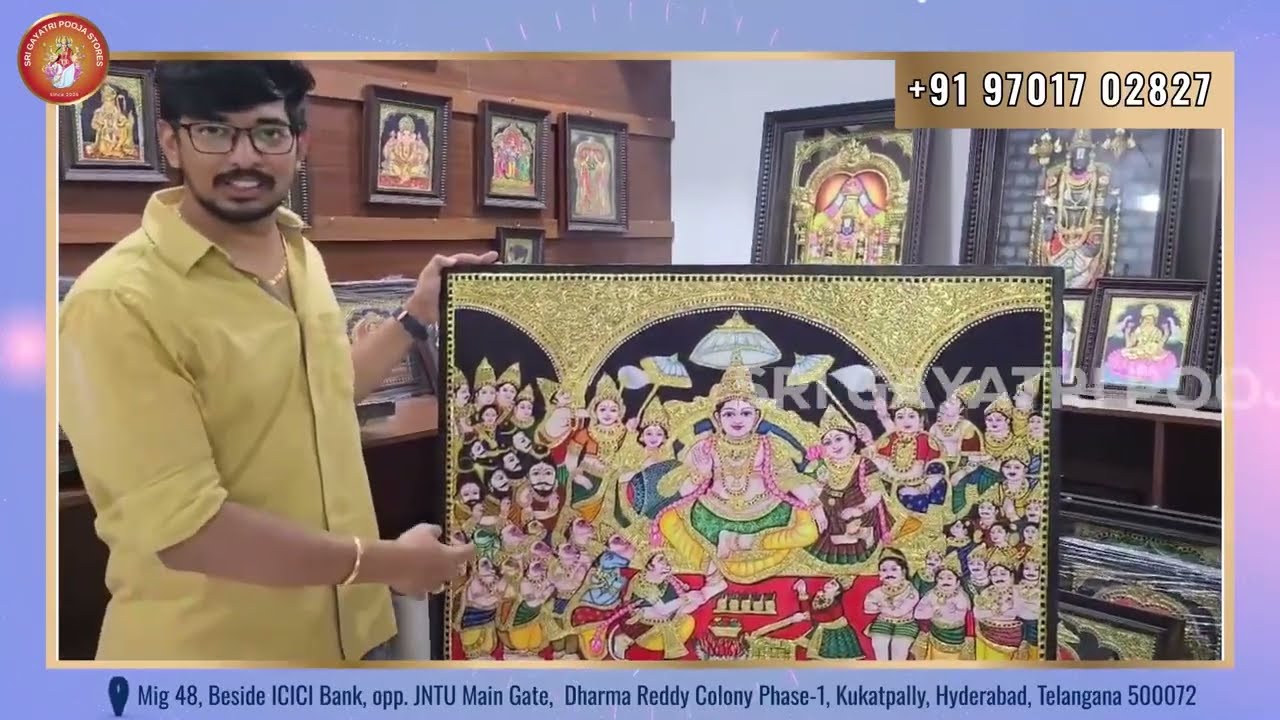 custom tanjore painting ramula vari pattabishekam antique model available 