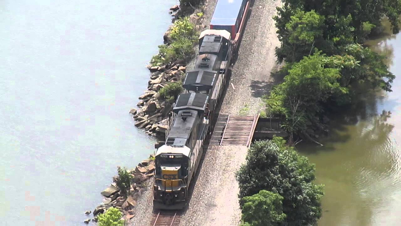 CSX stack train on the River Sub