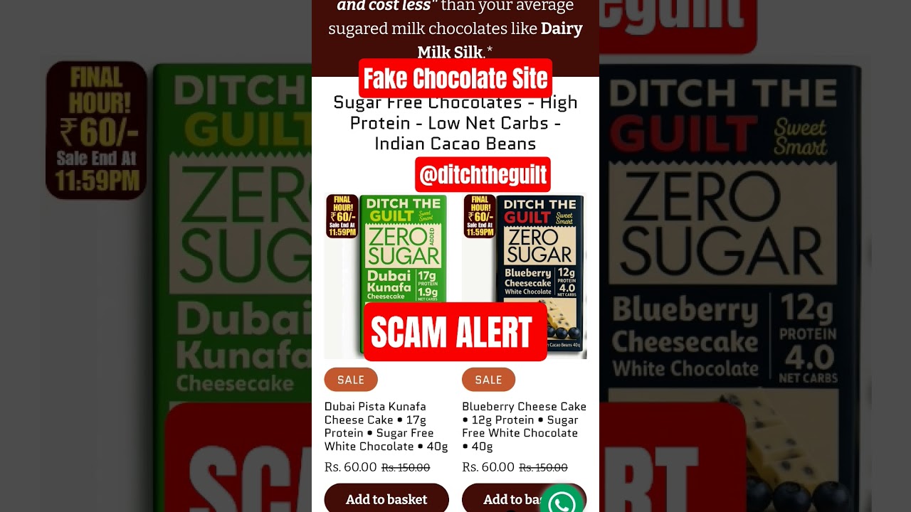 Ditch the guilt is a SCAM.Dont buy anything. They take prepaid orders & never deliver 