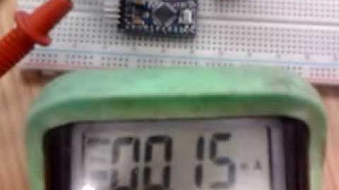 Arduino blink sketch with sleep on Pro mini