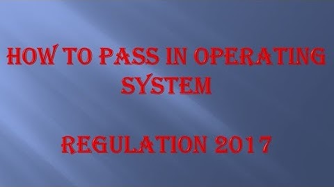 Reg-2017 Operating System important questions/unit wise important question  in operating system