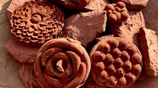 Asmr New Maroon Mud Dry Floor Crumbling