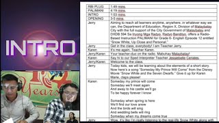 RADIO BASED INSTRUCTION SAMPLE SCRIPT English |Opening & Closing Spiel