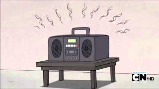 Rigby dances with cool dance