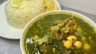 طريقة عمل يخنة السبانخ باللحمة - Spinach Stew