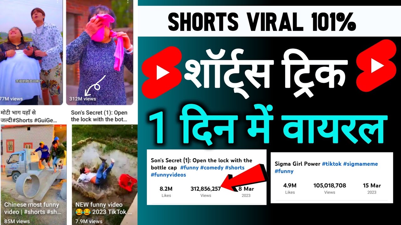 शॉर्ट्स ट्रिक😱 shorts viral 101% | how to viral short video on youtube ...