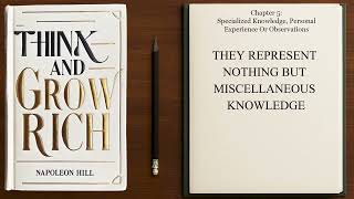 Think and Grow Rich Chapter 5 Specialized Knowledge Full Chapter