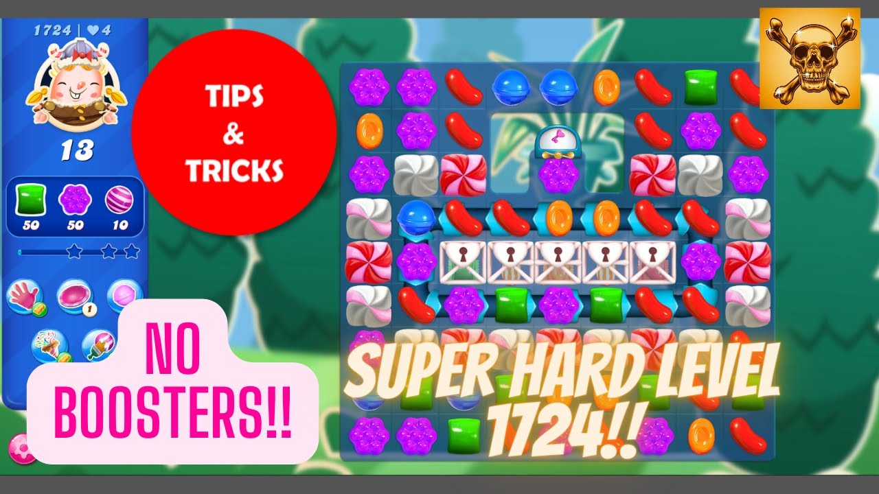 The Most Efficient Way to Reach Level 1724 in Candy Crush Saga - No Boosters - Tips and Tricks