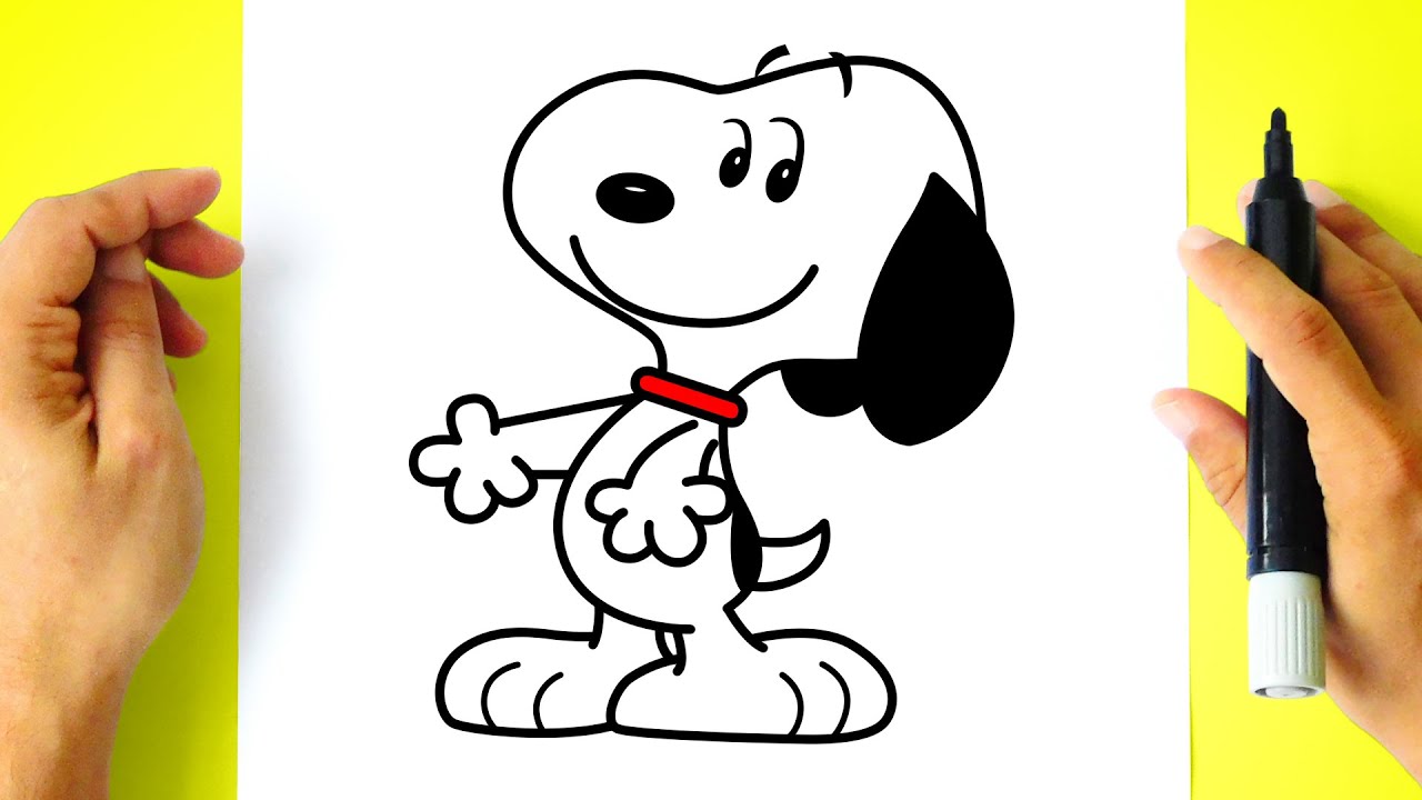 How to DRAW SNOOPY - Peanuts Dog