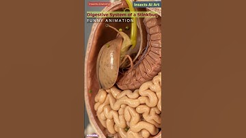 Digestive System Animation of a Stinkbug | Insects Anatomy | Insects AI Art | 02