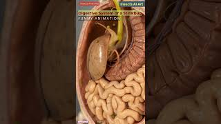 Digestive System Animation of a Stinkbug | Insects Anatomy | Insects AI Art | 02
