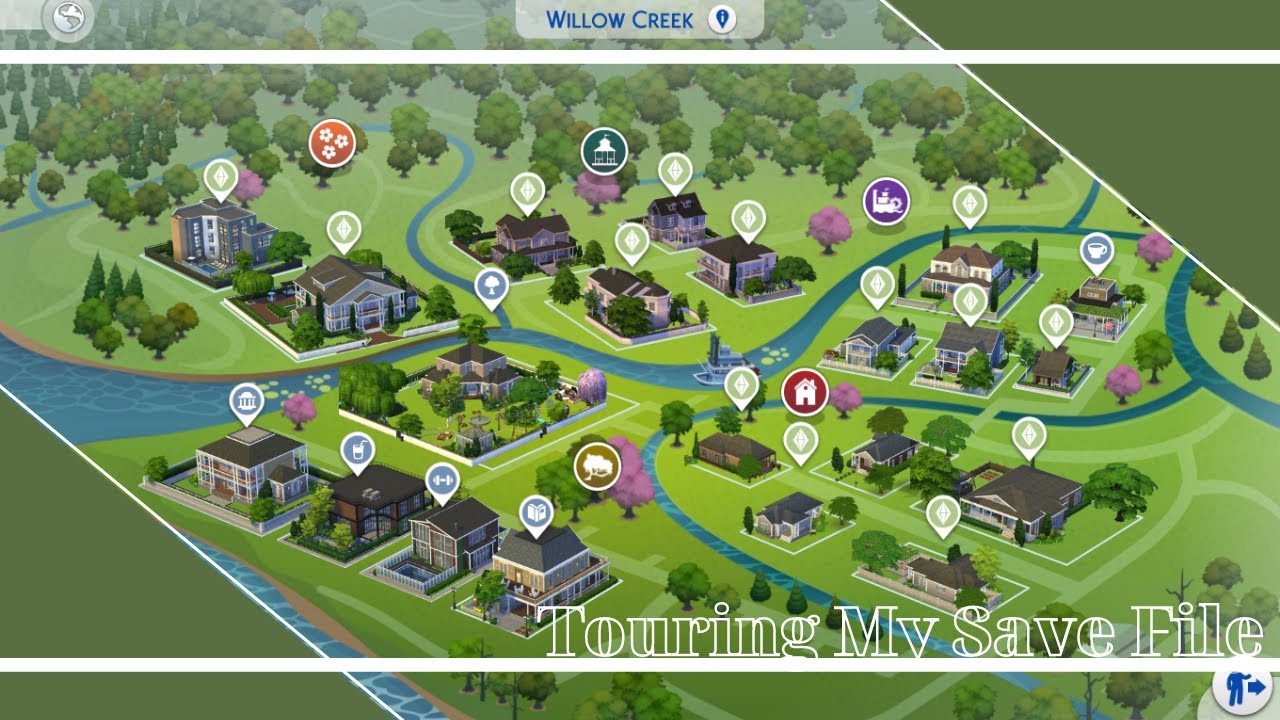 Touring My Save File (Early Version) Plumbob Sims YouTube