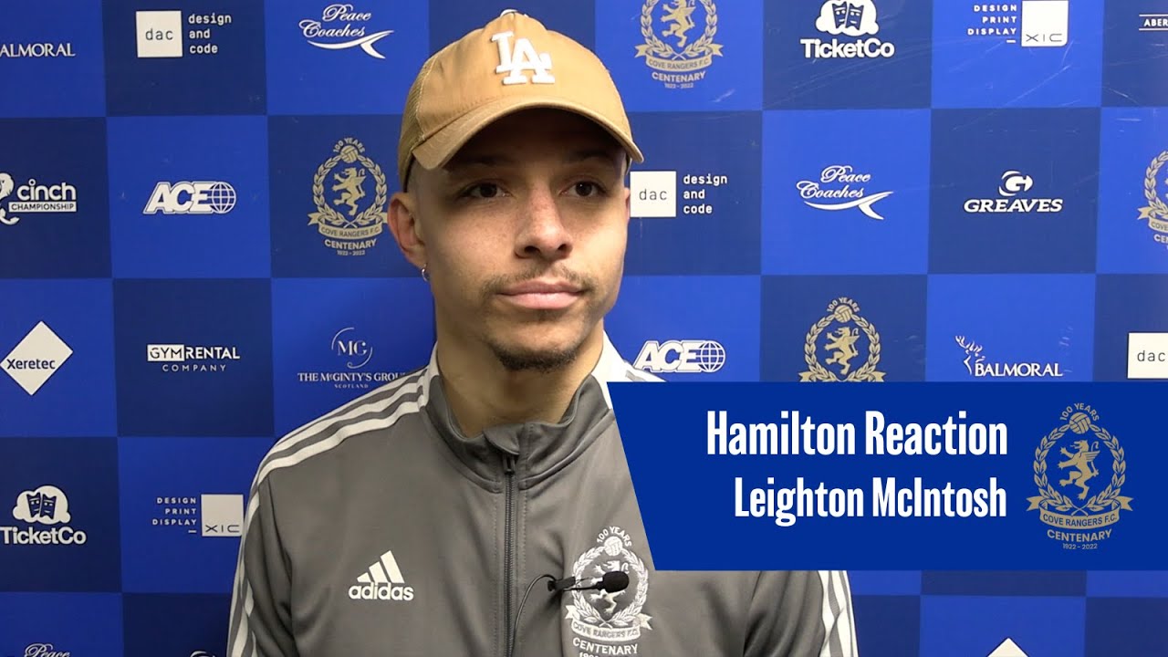 Leighton McIntosh Post Match Reaction Cove Rangers vs Hamilton