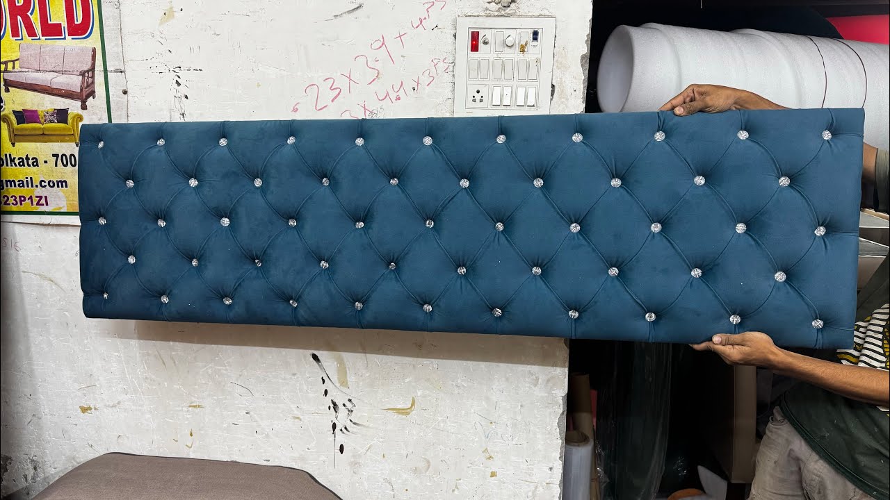 Headboard making || Tufted design 