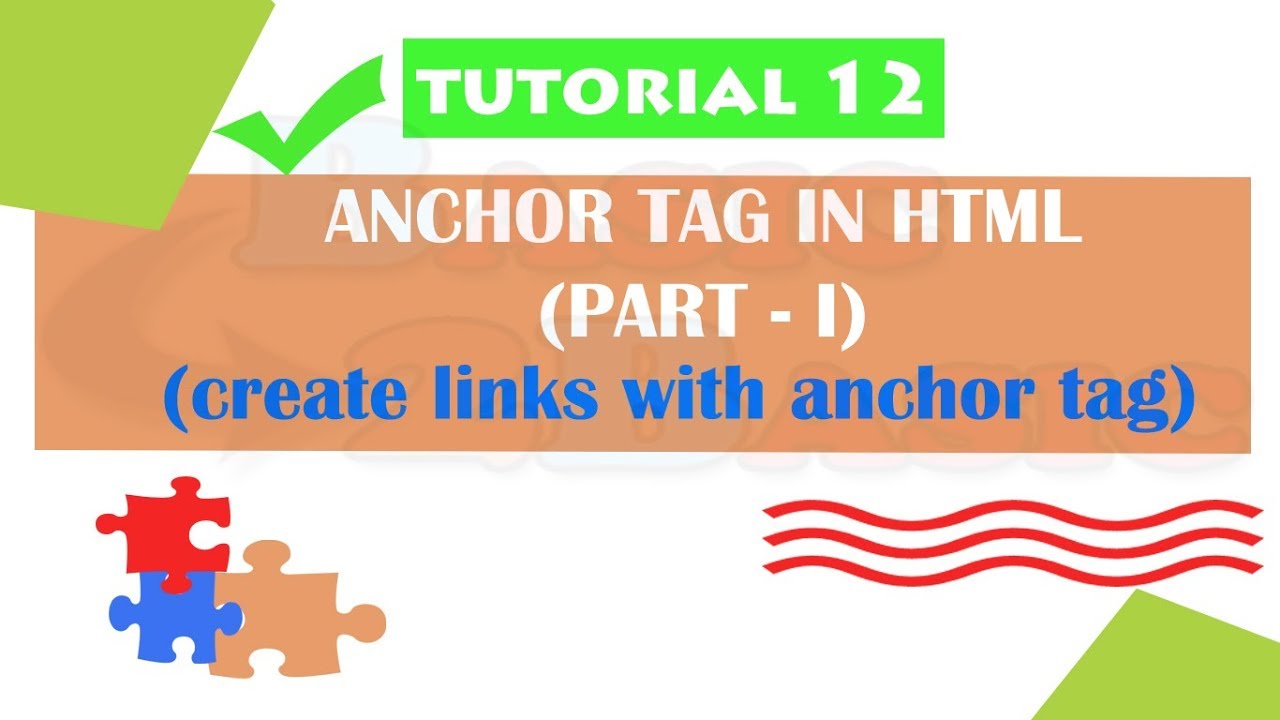 HTML Tutorial 12 - Anchor Tag in HTML - YouTube