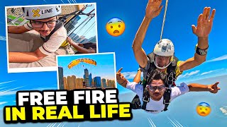 FREE FIRE ZIPLINE IN REAL LIFE😍🪂 BAND BAJJ GAI BUT MAJJA AAYA DUBAI VLOG -RITIK JAIN VLOGS