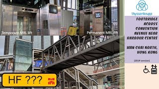 2 Different Fast thyssenkrupp evolution MRL Traction Lifts at the Convention Avenue Footbridge