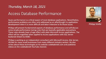 Access Database Performance