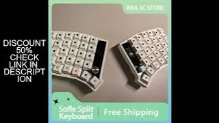 Sofle Split Keyboard Bluetooth Dual Mode Zmk Scheme RGB Hot Swap Custom with View Directional Rocker