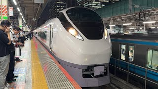 【検査明けでピッカピカ】E657系K11編成　特急ひたち27号いわき行き東京駅発車