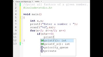 No. 17 Program to print all factors of a number in C | print all factors of a number in C | Factors