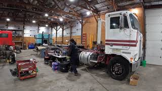 Irvin the Daycab Cabover Kenworth K100 'Project time Part 2' by Classic LargeCar Garage 1,365 views 7 months ago 9 minutes, 3 seconds