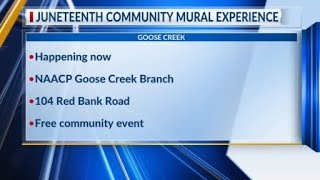 The art of freedom: Juneteenth community mural experience in Goose Creek Sunday