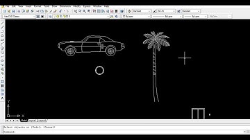 Auto CAD Inserting symbol of shape like Door,windows,trees & etc.