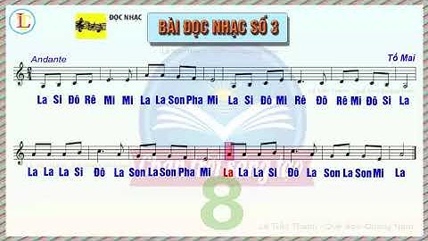 Bài đọc nhạc số 3 - Karaoke đọc nhạc theo lời ca – Âm nhạc lớp 8 Sách Chân trời sáng tạo