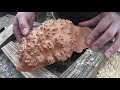 Делаю миску из капа березы.  Процесс. The process of making a wooden bowl of birch burl