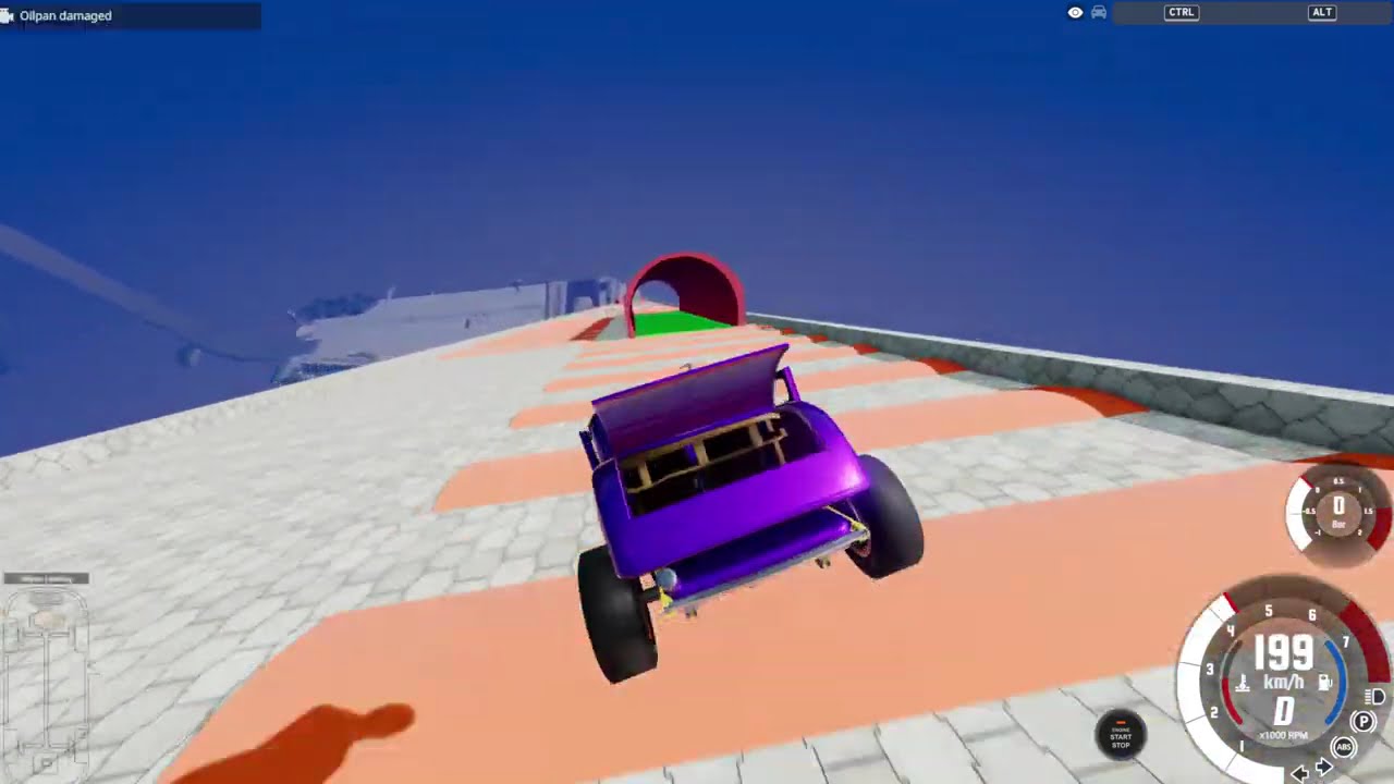 beamNG 8 cars race to survive