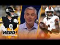 Kenny Pickett, Deshaun Watson continue to struggle in Steelers&#39; MNF win vs. Browns I NFL I THE HERD