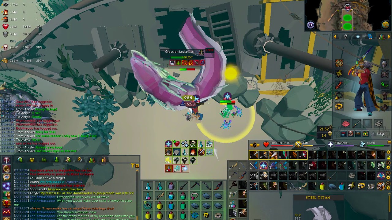 Runescape 3 - Elite Dungeons 3 - Crassian Leviathan duo 51s