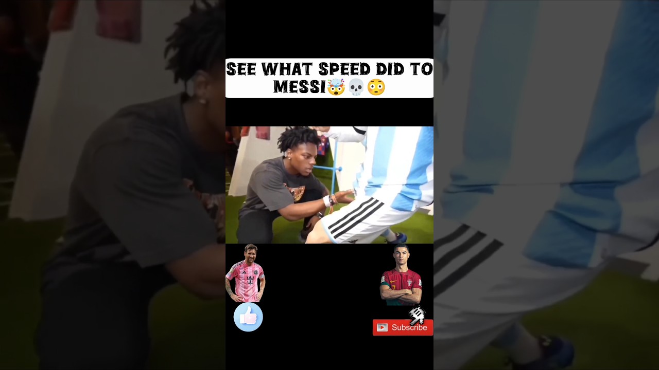 Speed Trolls Messi’s Sculpture & Screams “Ronaldo Better!” 😭⚽ #ishowspeed #viral