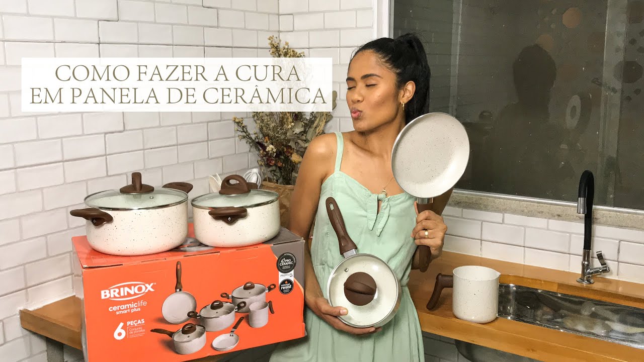 Como Fazer a Cura em Panela de Cerâmica/Brinox - YouTube